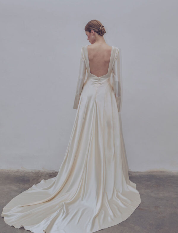 aerenica-2026-kate-schiena-scollatura-quadrata Abito da sposa Aerenica Kate