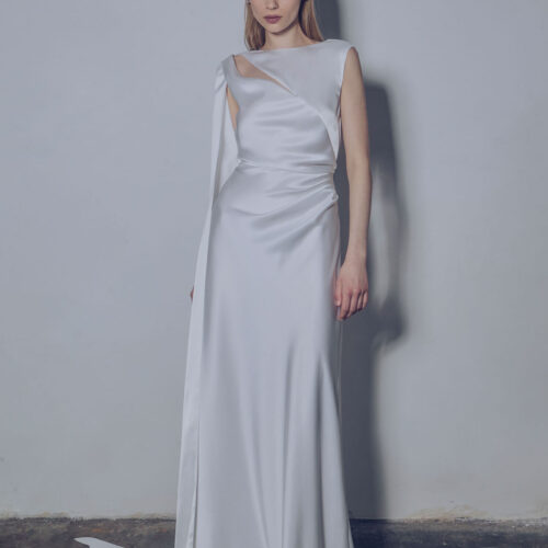 aerenica-2026-mariah-scollatura-diagonale Abito da sposa Aerenica Mariah