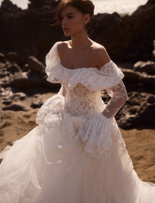 milla-nova-2026-evalisse-bolero-vintage Abito da sposa Milla Nova Pearl of the Season Evalisse