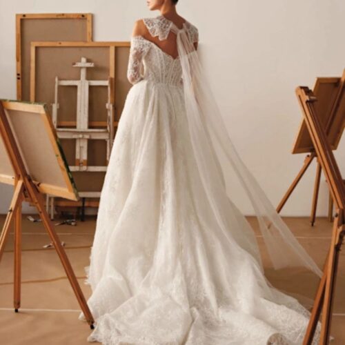 millanova-dart-donatella-strascico-lungo Abito da sposa Milla Nova D'Art Donatella