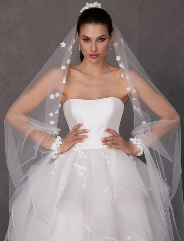 valentini-2020-e682-itaca-velo Abito da sposa Valentini E682 Itaca
