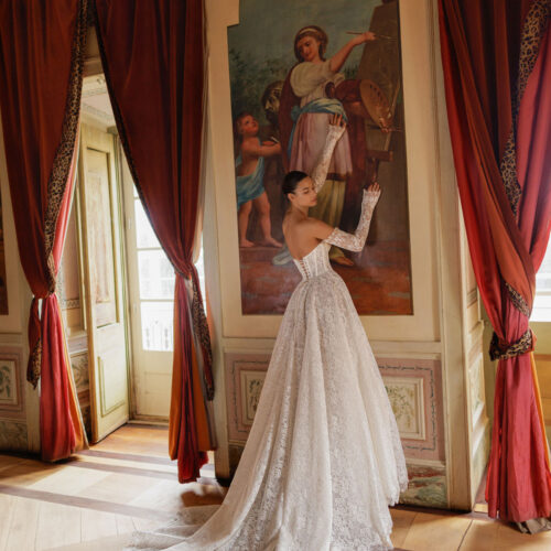 wona-2026-lalli-set-pizzo-chantilly-ricami Abito da sposa Wonà Lalli Set