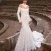pronovias-2027-elow-maniche-lunghe-pizzo Abito da sposa Pronovias Elow