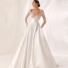 pronovias-2027-flintor-strascico-bianco Abito da sposa Pronovias Flintor