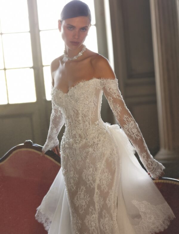 wonà-encore-2027-manica-lunga-pizzo Abito da sposa Wonà Encore