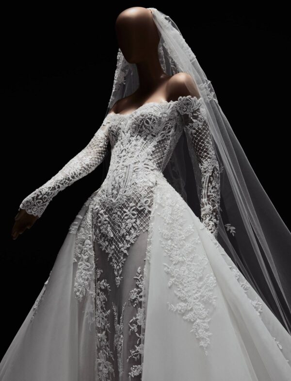 zuhair-murad-ombeline-2027-pizzo-ricamato Abito da sposa Zuhair Murad Ombeline